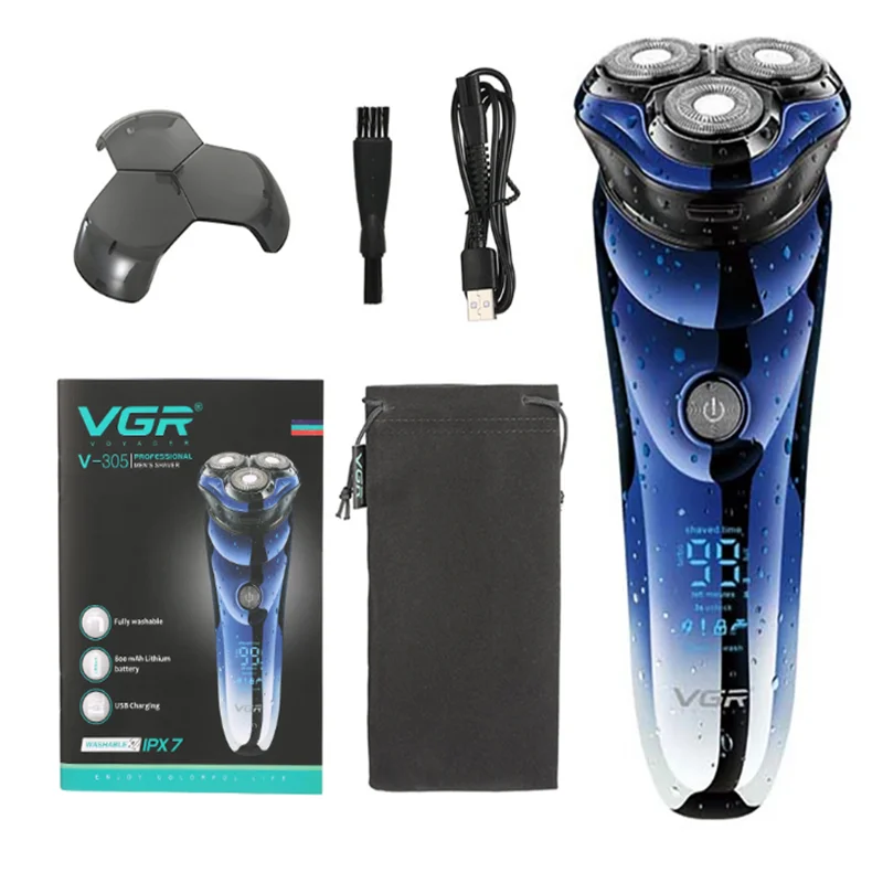 

Ourwork portable electric shaver men's shaver full body washing USB shaver with smooth head rechargeable v-305