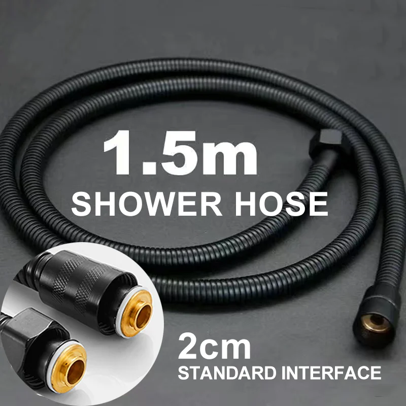 1.5m Stainless Steel Shower Hose with Silicone Gasket High Quality Faucet Hose Flexible Watering Hose Bathroom Accessories