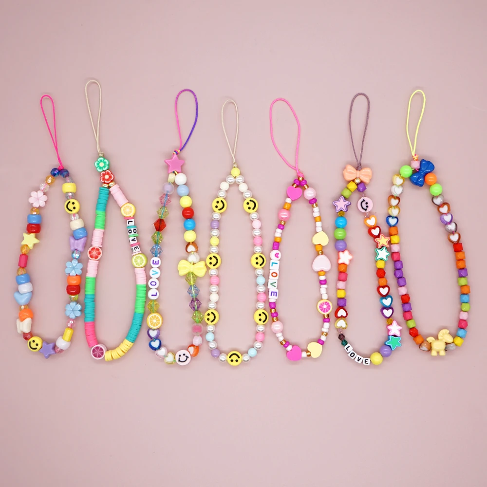 Подвеска для телефона Go2Boho Heishi жемчужный шнурок мобильного цепочка из акрилового