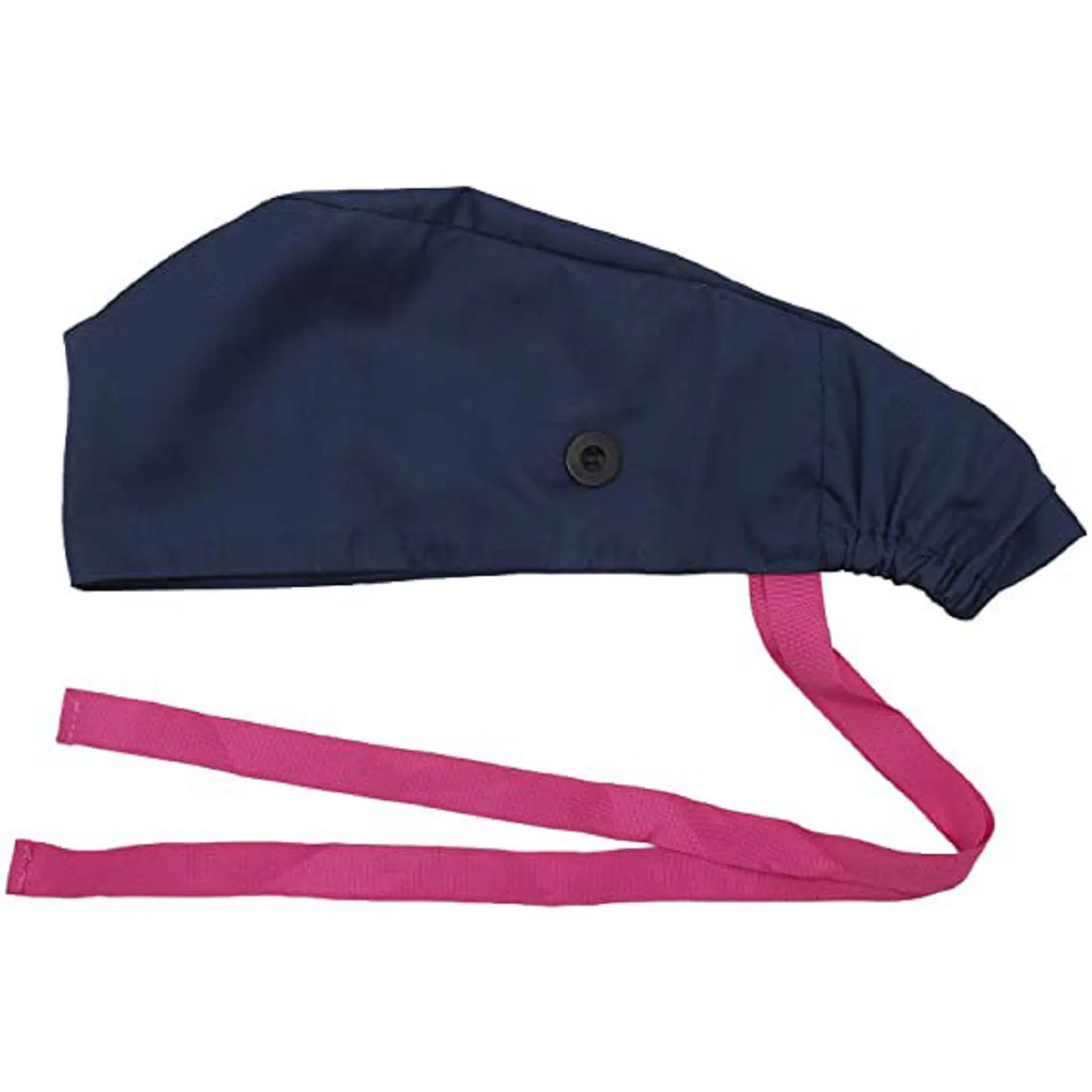 

Solid Cap With Buttons Bouffant Hat With Sweatband For Womens Long Hair Gorro Quirofano Mujer Nurse Hat 2021