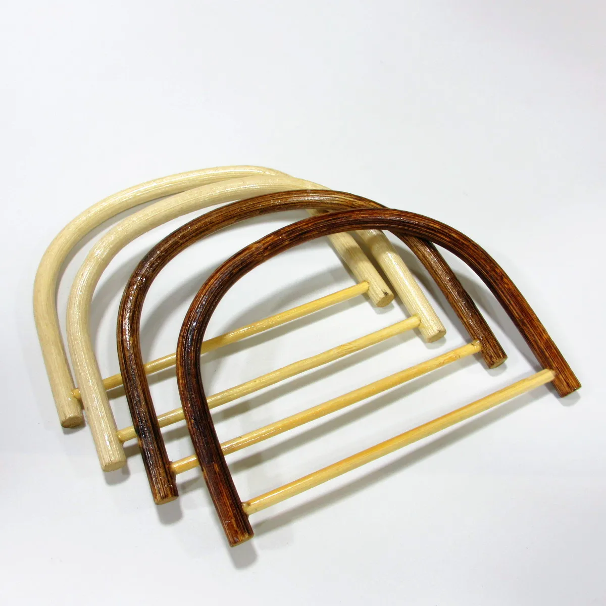 

1PC D Shape Bamboo Bag Frame Replacement Handmade Tote Purse Clutch Bag Handles Bag Handle Handcrafted DIY Bag Accessories Hot
