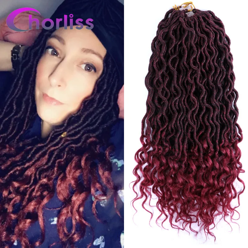 Синтетические волосы на крючках Goddess Locs Chorliss 20 дюймов Омбре косички натуральные