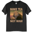 Винтажные летние топы с круглым вырезом, для чая с Самураем, не войнушка, Мужская хлопчатобумажная футболка