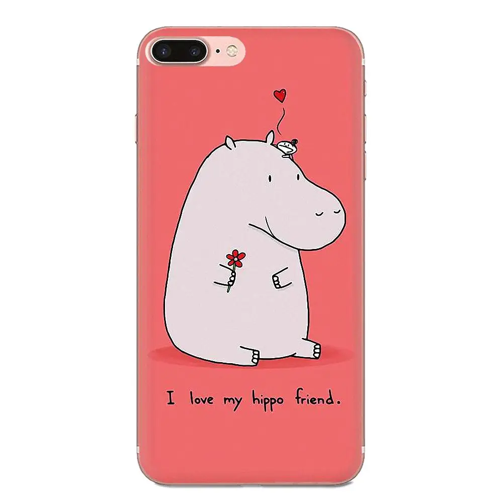 Задняя крышка гибридная Для Xiao mi 3 4 4C 4i 5 5s 5X6 6X8 SE Pro Lite A1 Max x 2 Note Aninal Hippo Cow | Мобильные