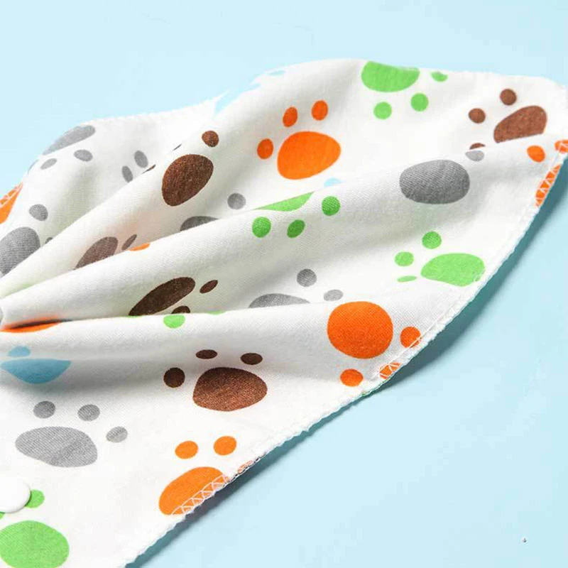 Шарф для собак бандана хлопковый моющийся милый животный динозавр с цветочным