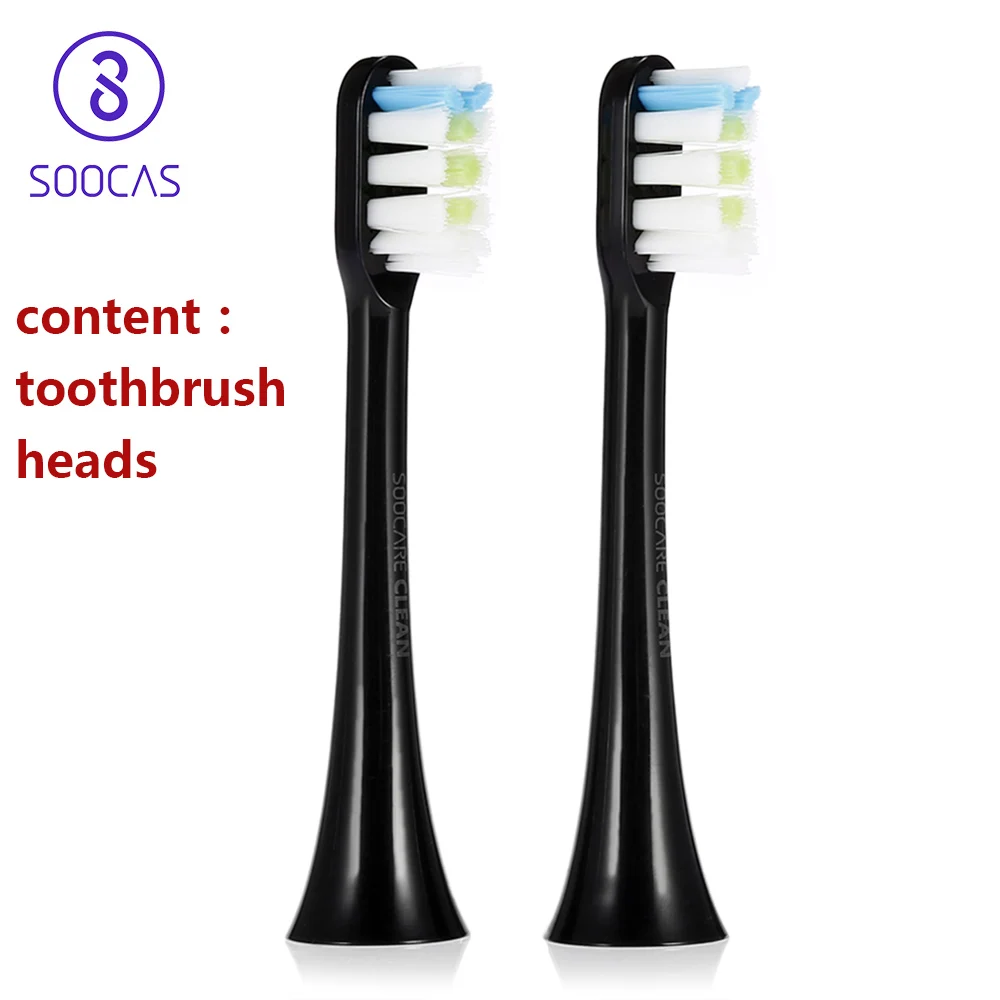 SOOCAS/SOOCARE X3 Сменная головка зубной щетки 2 шт. для SOOCAS/SOOCARE X3 электрическая насадка для зубной щетки - Цвет: Коричневый