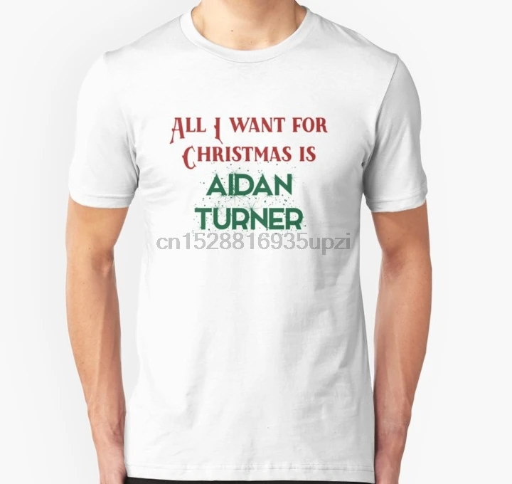 Мужская футболка все что я хочу на Рождество это Aidan Turner wo футболки Топ|Мужские