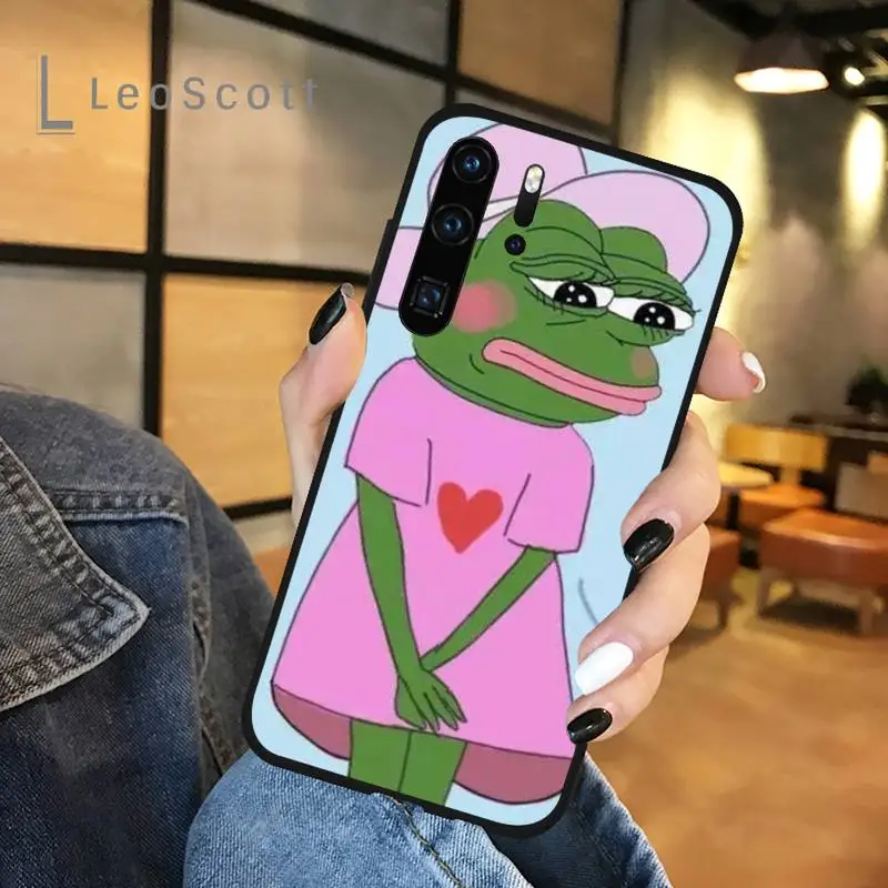 

Frog pepe animal cute Phone Case For Huawei honor Mate P 9 10 20 30 40 Pro 10i 7 8 a x Lite nova 5t