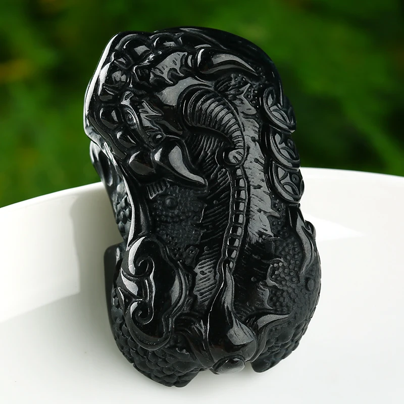 Тонко резное Нефритовое ожерелье из Нефритового нефрита типографская краска