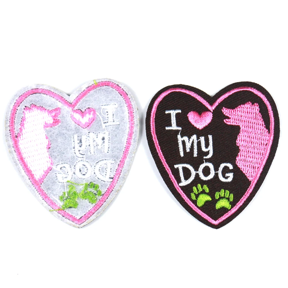 Аппликация для одежды с надписью I Love My Dog 2 шт. | Дом и сад