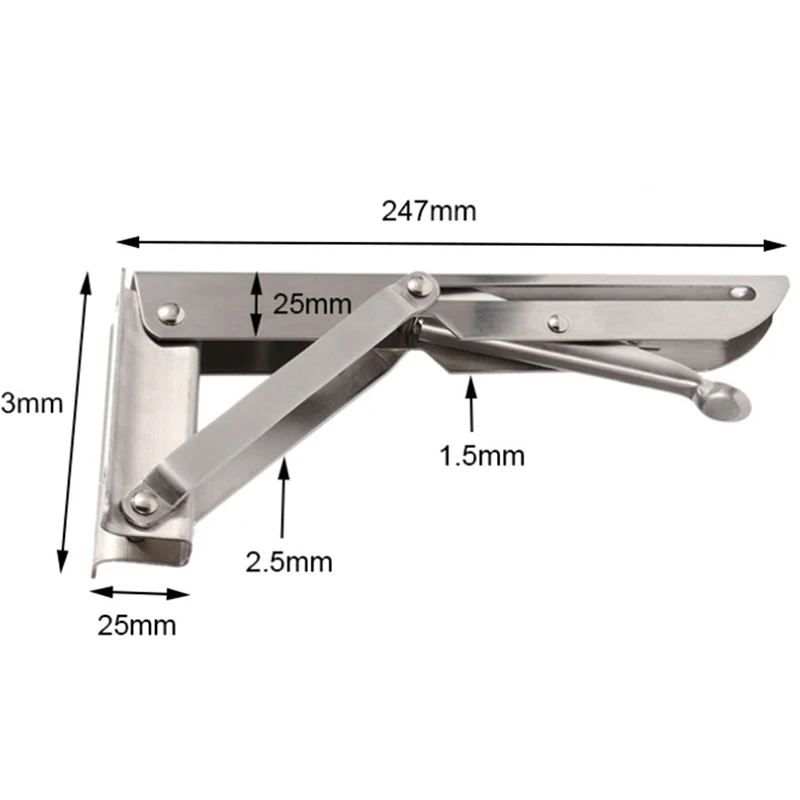 Высокое качество бытовой треугольный складной кронштейн металлический фиксатор