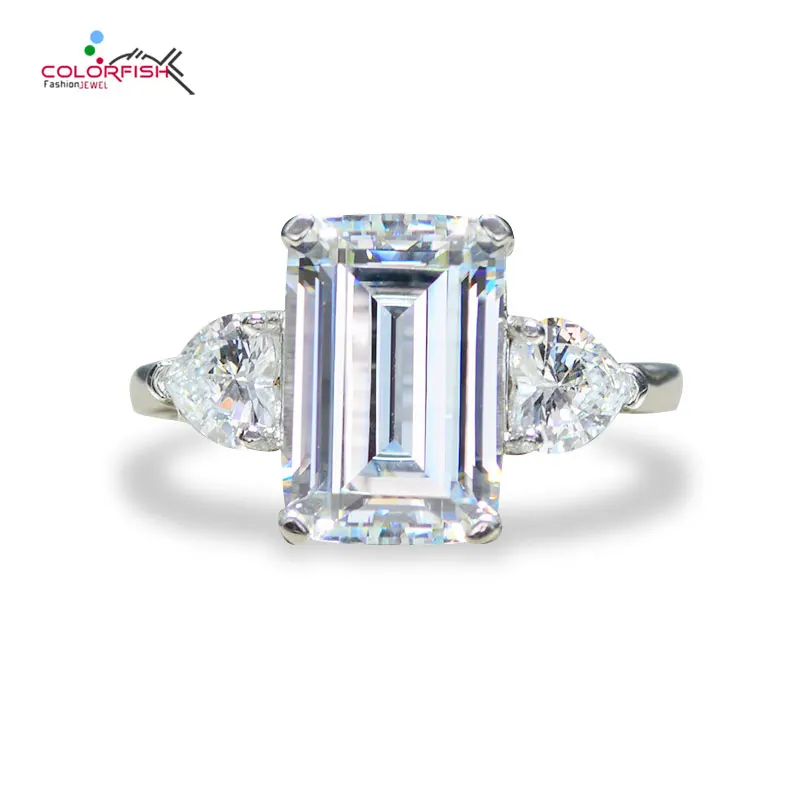 

Кольцо из серебра 925 пробы с родиевым покрытием, 8x12 мм