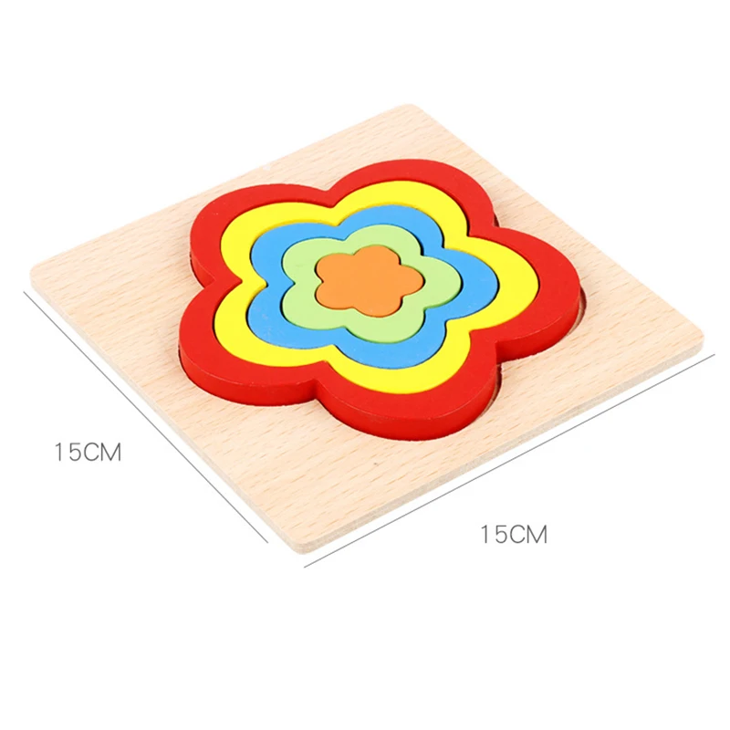 

Wooden Geometric Shape Puzzle Kids Montessori Toys Educational Shape Cognition Children Jigsaw Puzzle Board Learning Sensory Toy