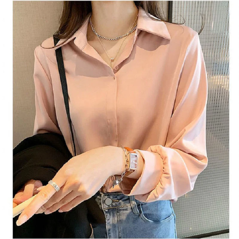 

Женская однобортная блузка с длинным рукавом, ярких цветов