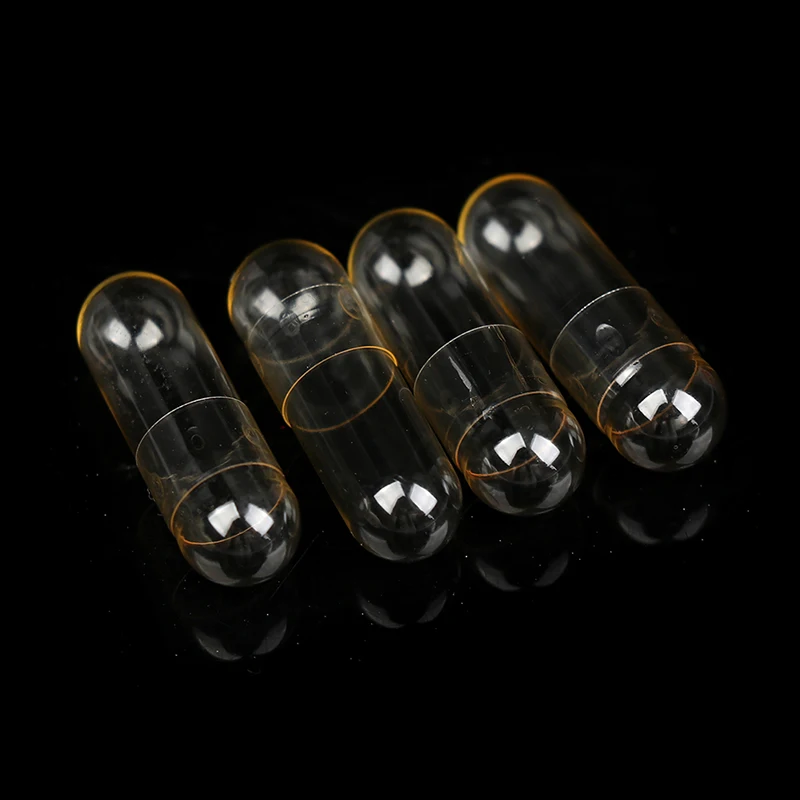 100Pcs Empty Hard Gelatin Capsule MedicineCapsule 0# Transparent Empty Pill images - 6