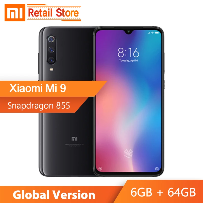 В наличии глобальная версия Xiaomi Mi 9 6 ГБ 64 Snapdragon 855 48MP AI тройная камера смартфон