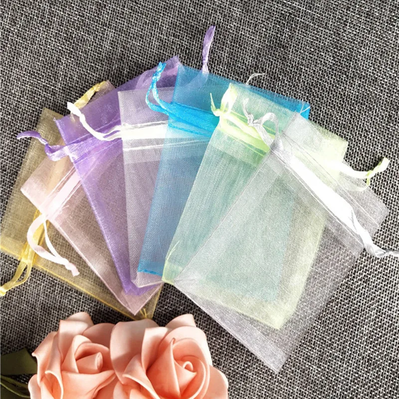 100 шт. органза прозрачная марля для ювелирных изделий 5*7 7*9 9*12 10*15 см|Подарочные