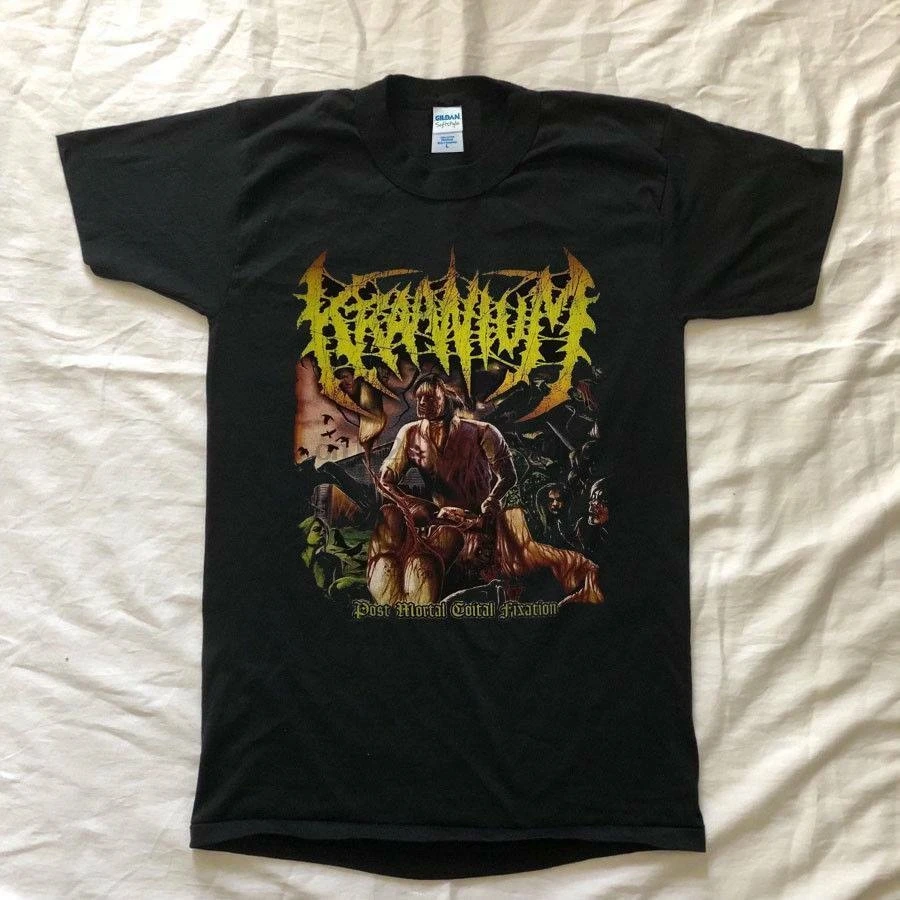 Футболка с надписью Kraanium Slam Brute Death Metal Rare OOP Devourment Cephalotripsy TOP|Мужские футболки| |