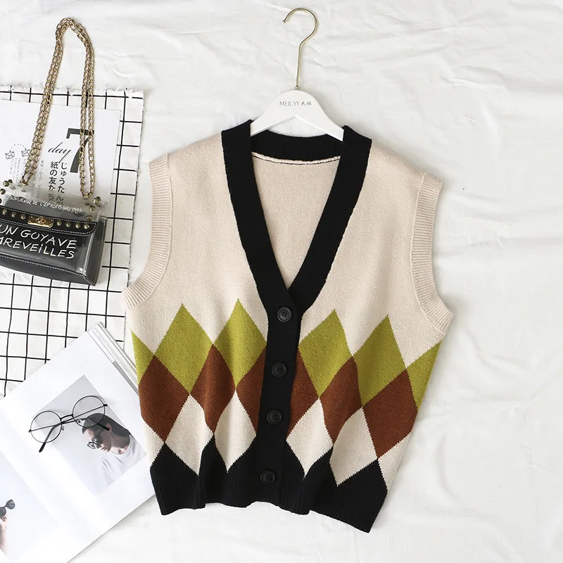 Женский свитер жилет на осень/зиму джемпер оверсайз с треугольным вырезом