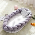 Портативная детская кроватка для мальчиков и девочек, плетеная хлопковая люлька для новорожденных, детская кроватка