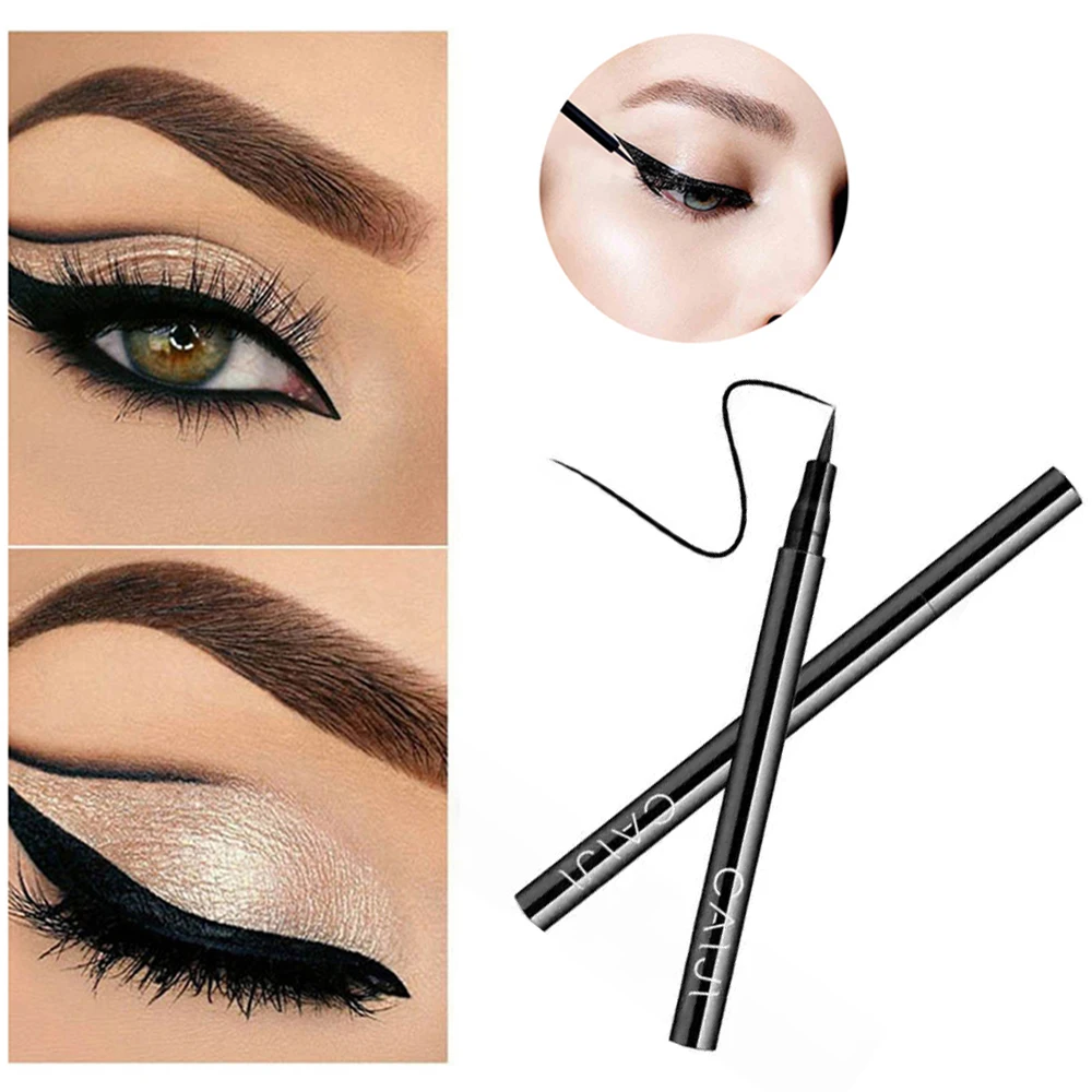 Black Eyeliner Quick-drying Waterproof Pen Accurate Long-lasting Not Blooming Liquid Lady Eyeliner Smooth Makeup Tool TSLM2