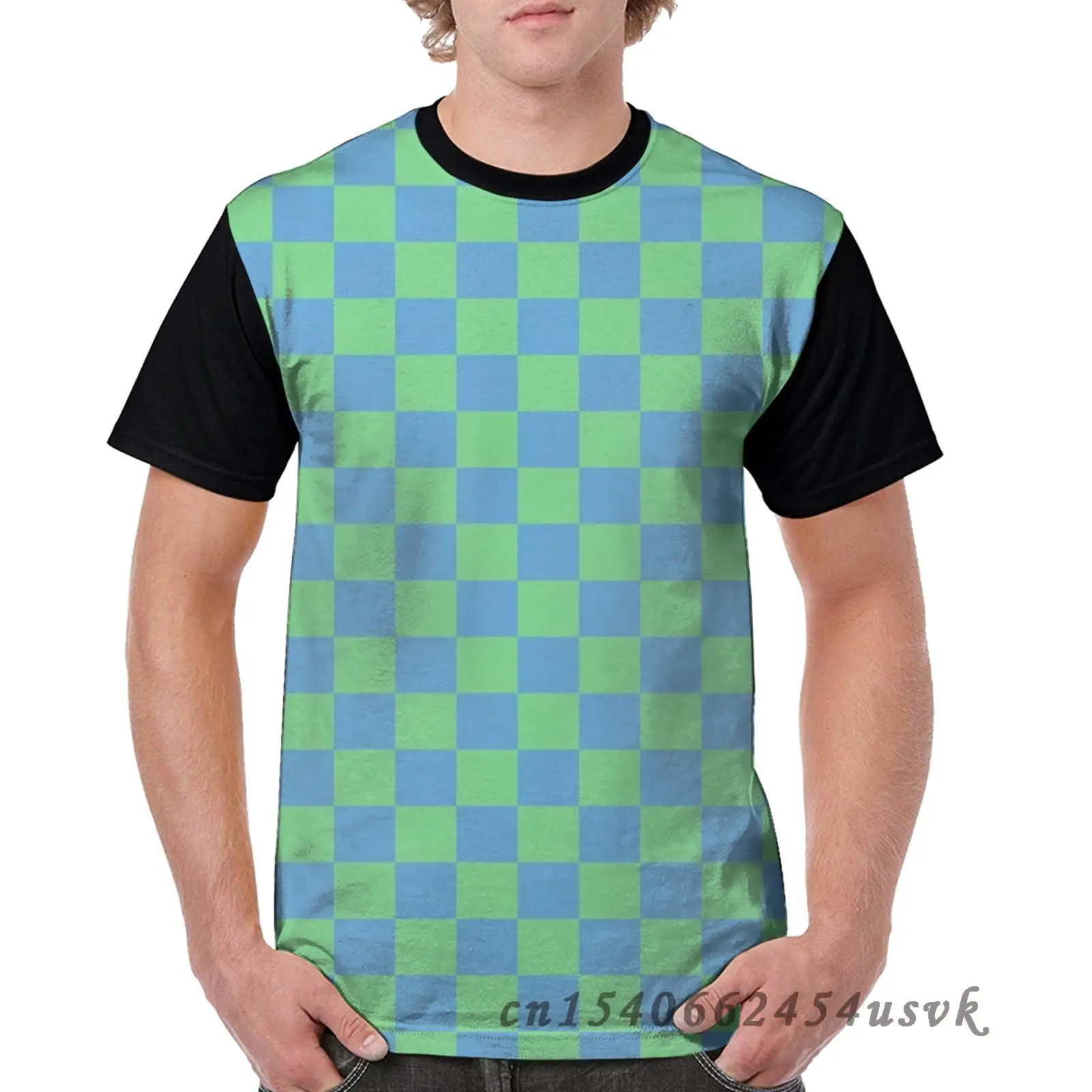 Привязаны к земле синего цвета и морской волны с расцветкой шахматная доска