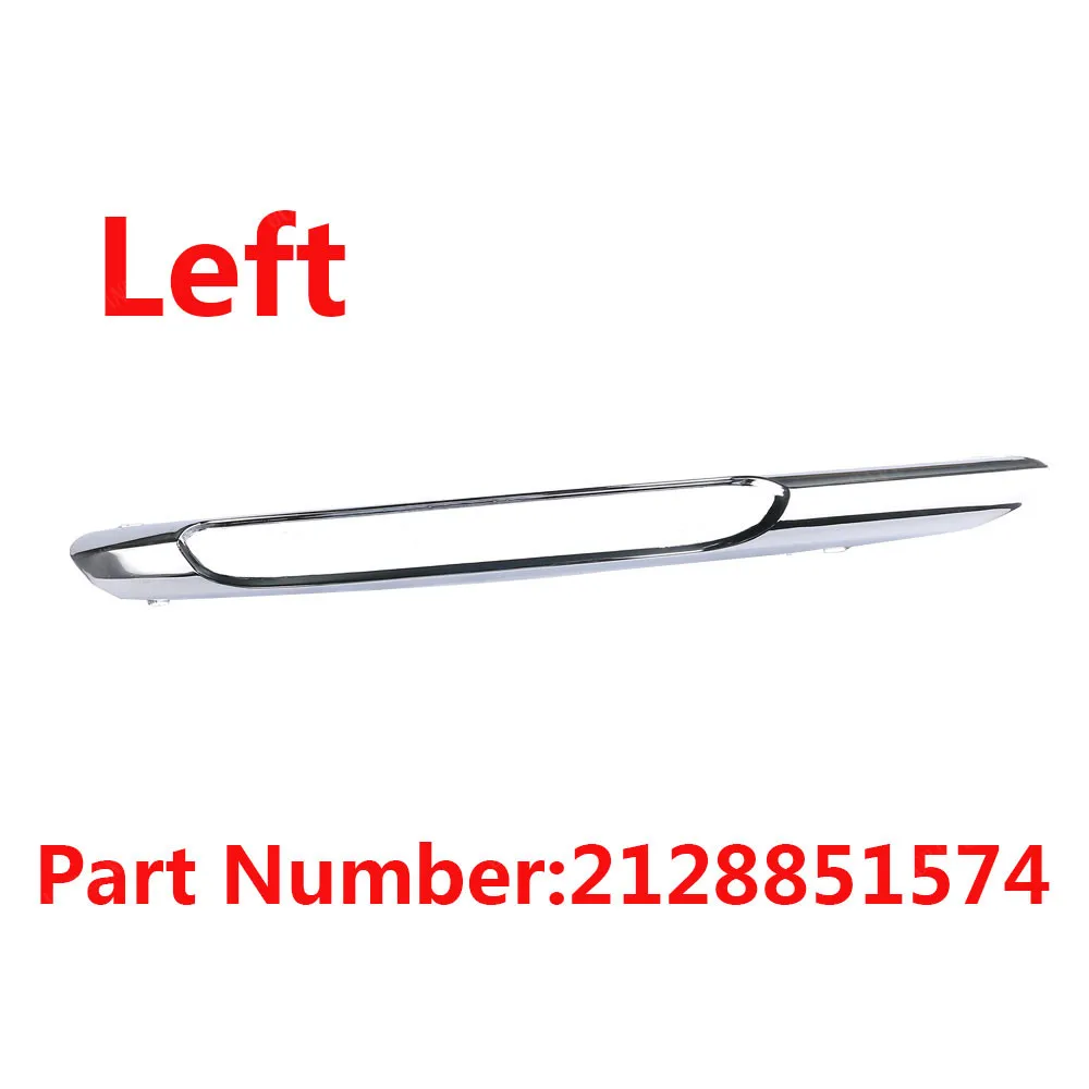 Left Trim 4 шт. комплект ПТФ в передний бампер решетка крышка+ хромированная отделка литья левый и правый для Mercedes-Benz W212 E350 E400 E550 2012 2013 - Цвет: Left Trim