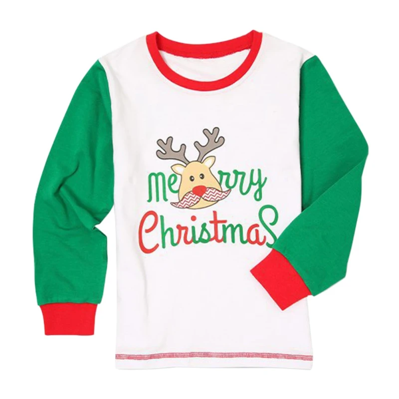 Новая Одинаковая одежда для всей семьи Рождественская Пижама с дизайном олень