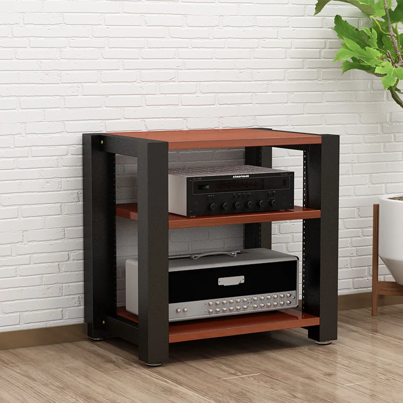 2 слоя Регулируемый усилитель шкафа аудио шкаф стойки Оборудование стеллаж для