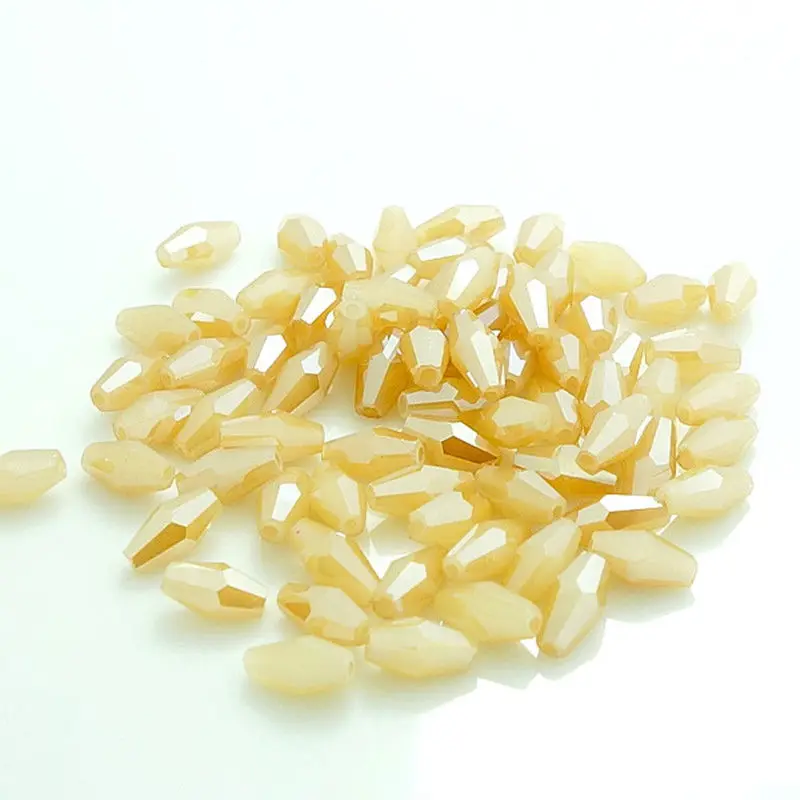 100 шт. изысканные австрийские длинные биконусные хрустальные бусины 4x8 мм для