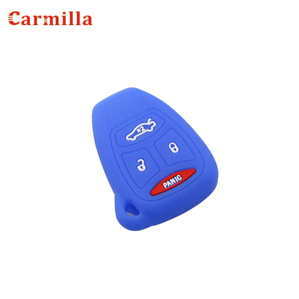 Чехол для автомобильного ключа Carmilla Jeep Wrangler Compass Liberty CHRYSLER 300C 4 кнопочный защитный