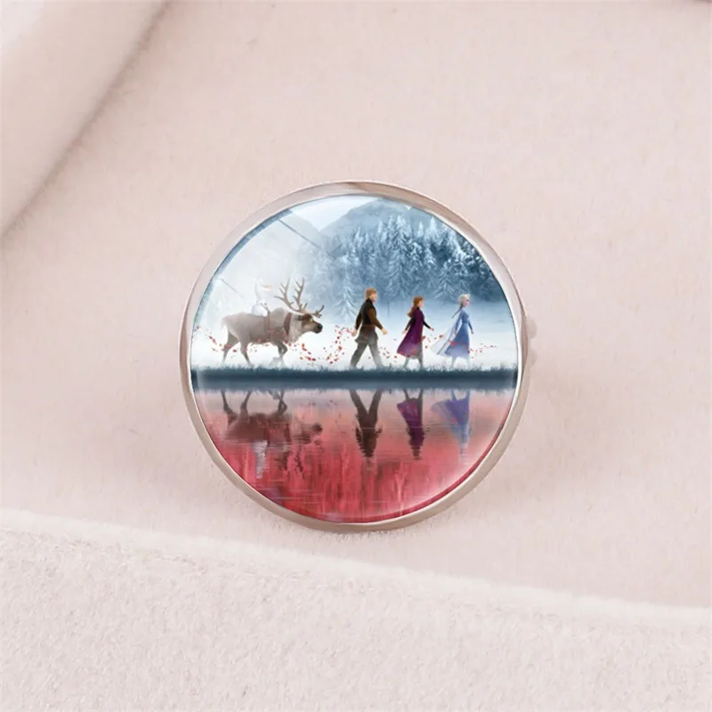Disney Doll Cartoon Frozen Princess Anna Elsa Children's Ring Snow White Cinderella Jewelry doll Accessories gifts for girls | Игрушки и