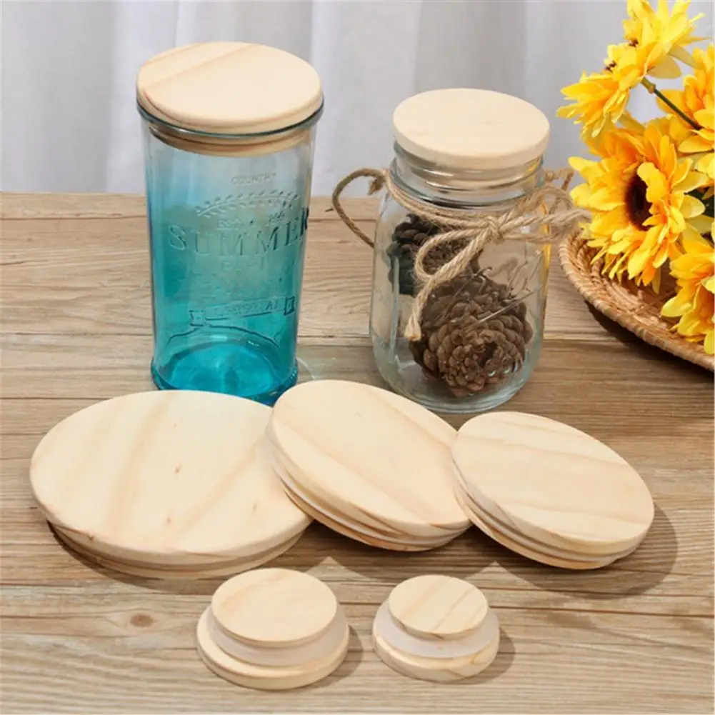 

Lid Eco-Friendly Leak-Proof Wood Coffee Mug Cover Lid Ceramic Cup Pine candle cup with wooden lid Sealing cap Accessories