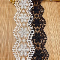hollow lace black and white womens sexy pajamas accessories diy water soluble embroidery barcode lace