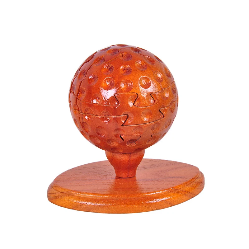 Сандаловое дерево мячи для гольфа деревянные строительные блоки 3D головоломка Танграм ремесла мебель Clssical игрушки для взрослых детей 6 лет +