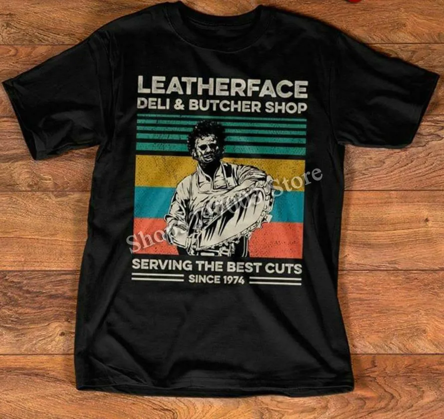 Leatherface Deli & Butcher Shop предлагающая лучшие порезы начиная с 2007 года черная футболка.