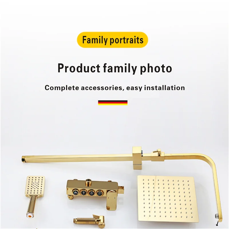 

shower suit shower head Household all copper European bathroom constant temp