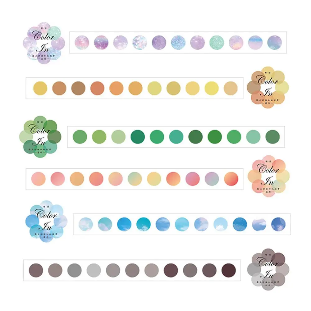 

100Pcs/Roll Dot Washi Decor Masking Tape Diary DIY Scrapbooking Sticker Flakes