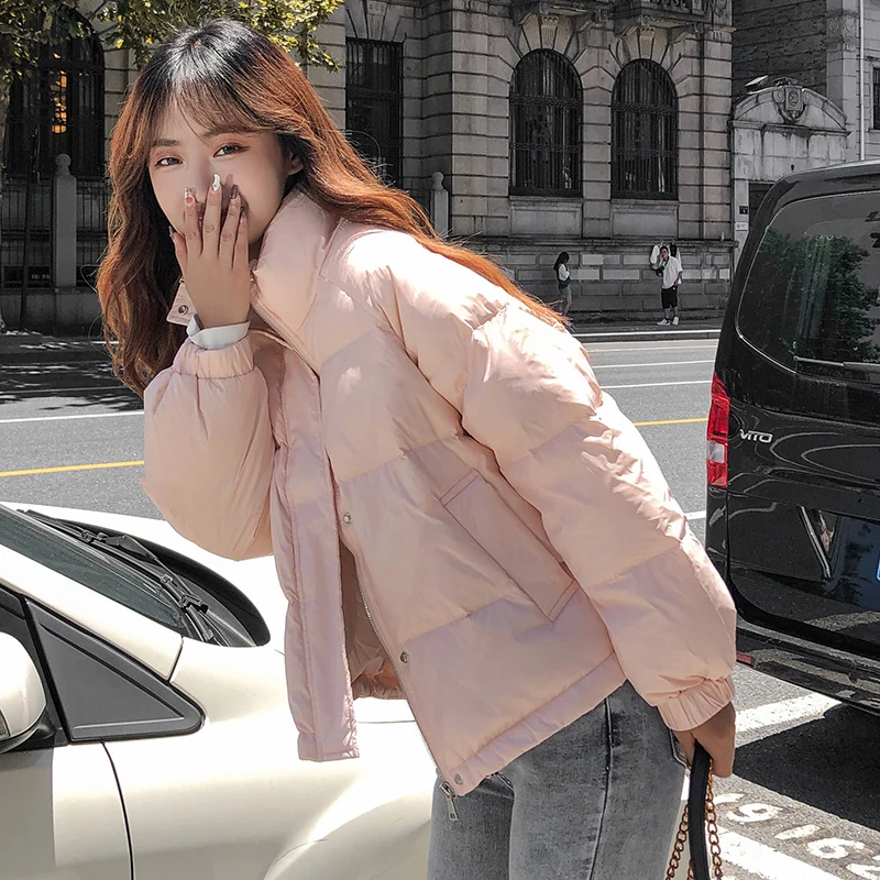 

Ladies Short Down Jacket 2021 New Fashion Explosion Loose White Duck Down Stand Collar Winter Jacket