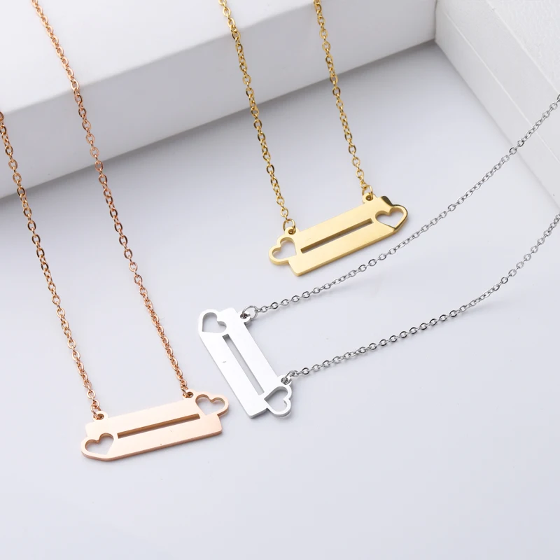 

Fnixtar 20Pcs/Lot 48cm Hollow Heart Pendant Necklace Mirror Polish Stainless Steel Sweater Necklace For Women's Christmas Gifts