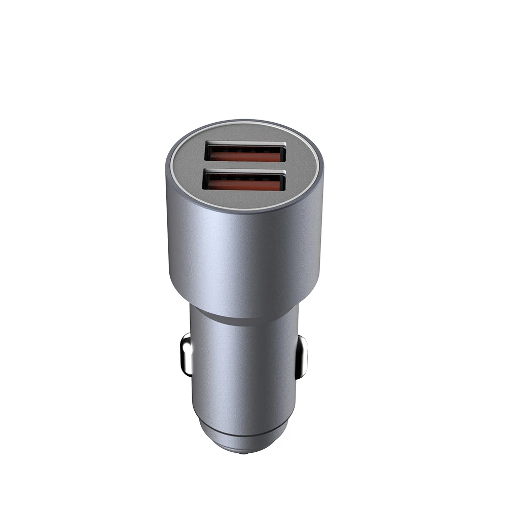 

Universal Car Charger Dual FC3.0 USB Charger Fast Charge Car Mini USB Phone Charger For IPhone And Android Safety Protection