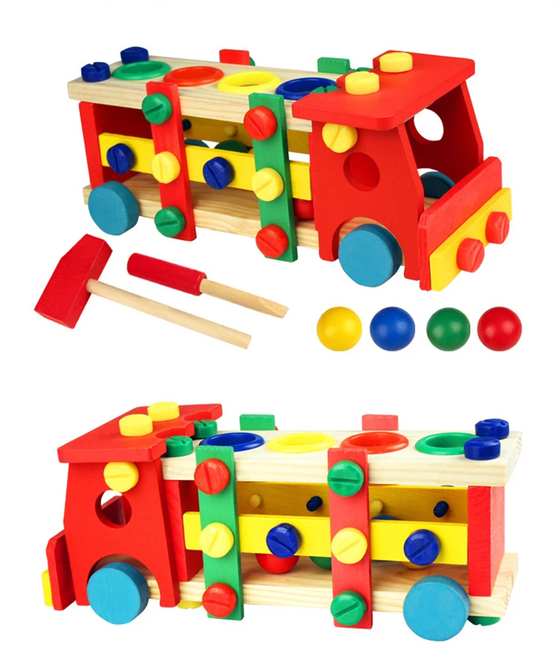 Деревянные игрушки Монтессори Обучающие DIY Сборные винтовые разборки для