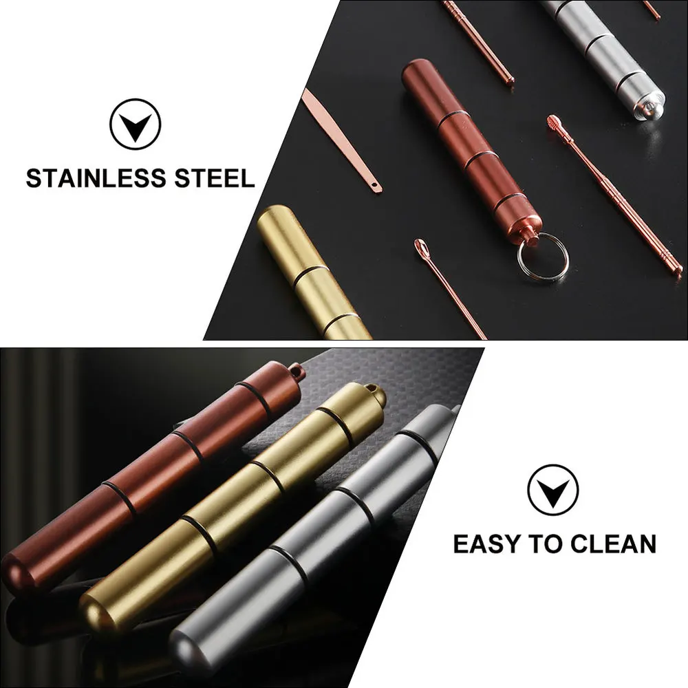 

6pcs Portable Spiral Ear Spoon Remover Cleaning Tool with Storage Box