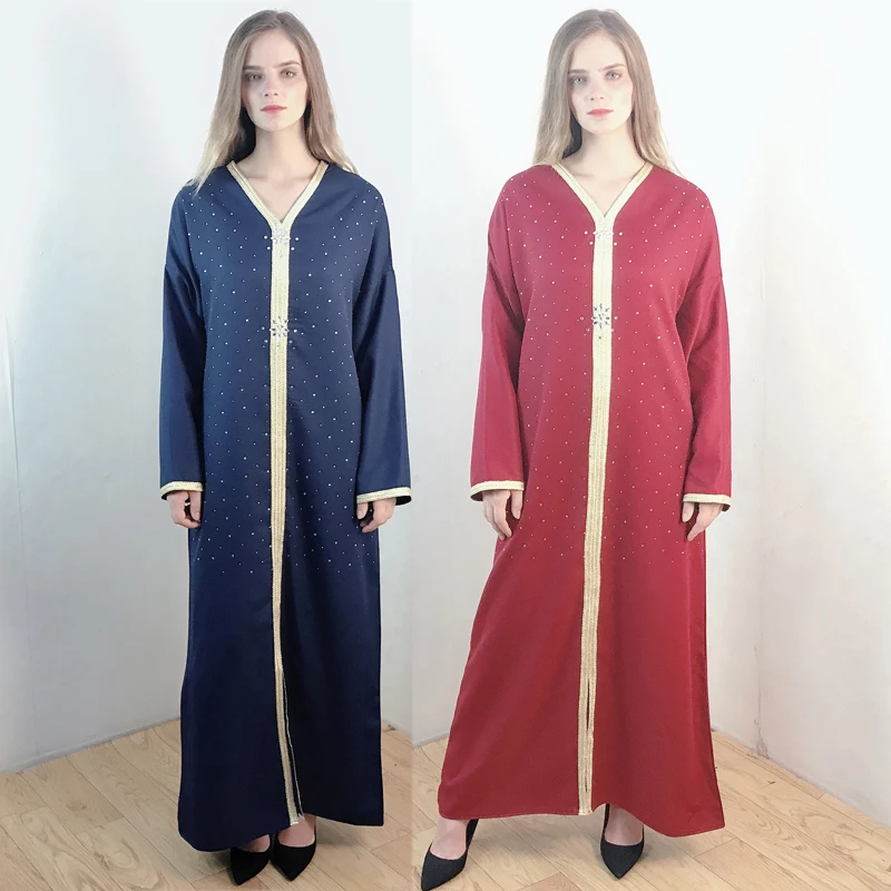 Женское длинное кимоно, открытая абайя, Дубай, кафтан, Турция, ислам, мусульманское платье Djellaba, кафтан, Марокко, af124