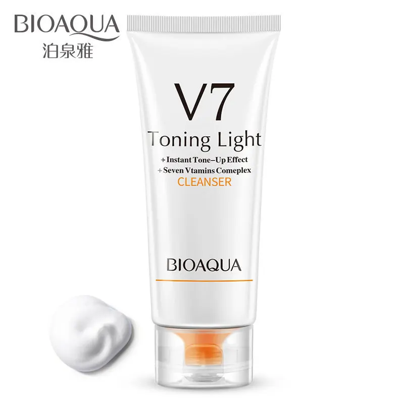 

BIOAQUA Brand V7 Shuiguang Facial Cleanser Moisturzing Nourishing Whitening Pore Cleanser Skin Care Product 100g
