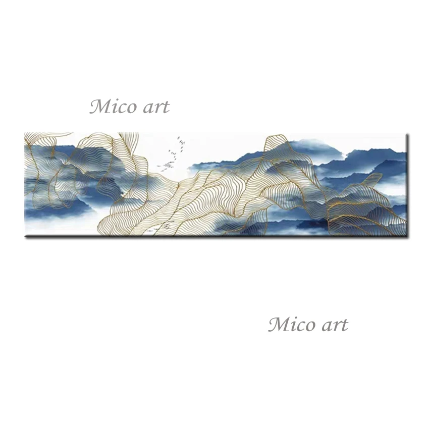 Последняя 100% ручная роспись Золотая фольга масляная живопись искусство