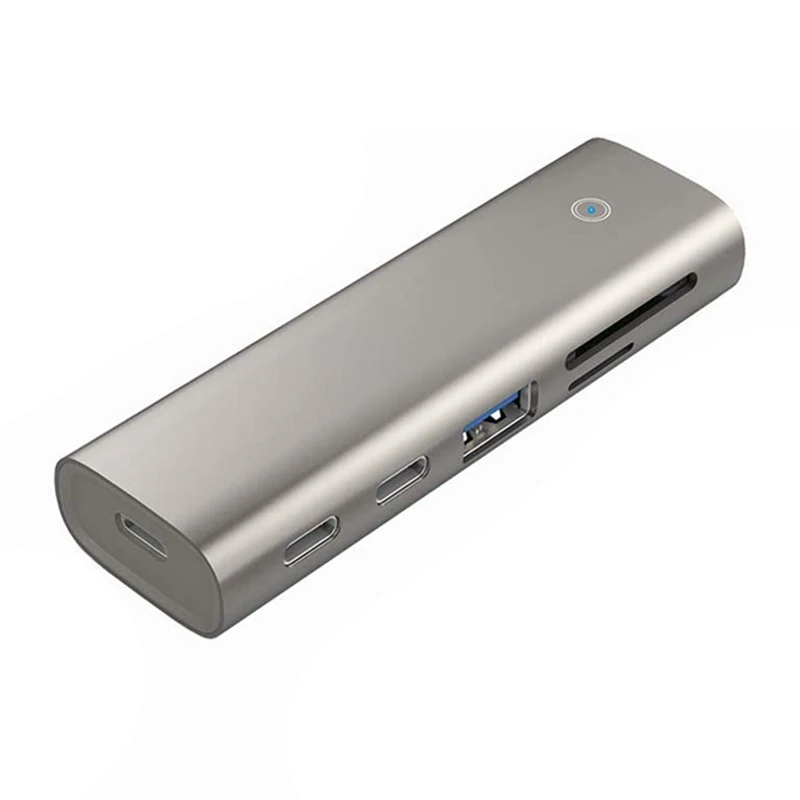 

Концентратор USB 3,1 Gen 2, концентратор данных USB C 10 Гбит/с 2 портами USB Type-C и кардридером SD/TF для Windows/Mac