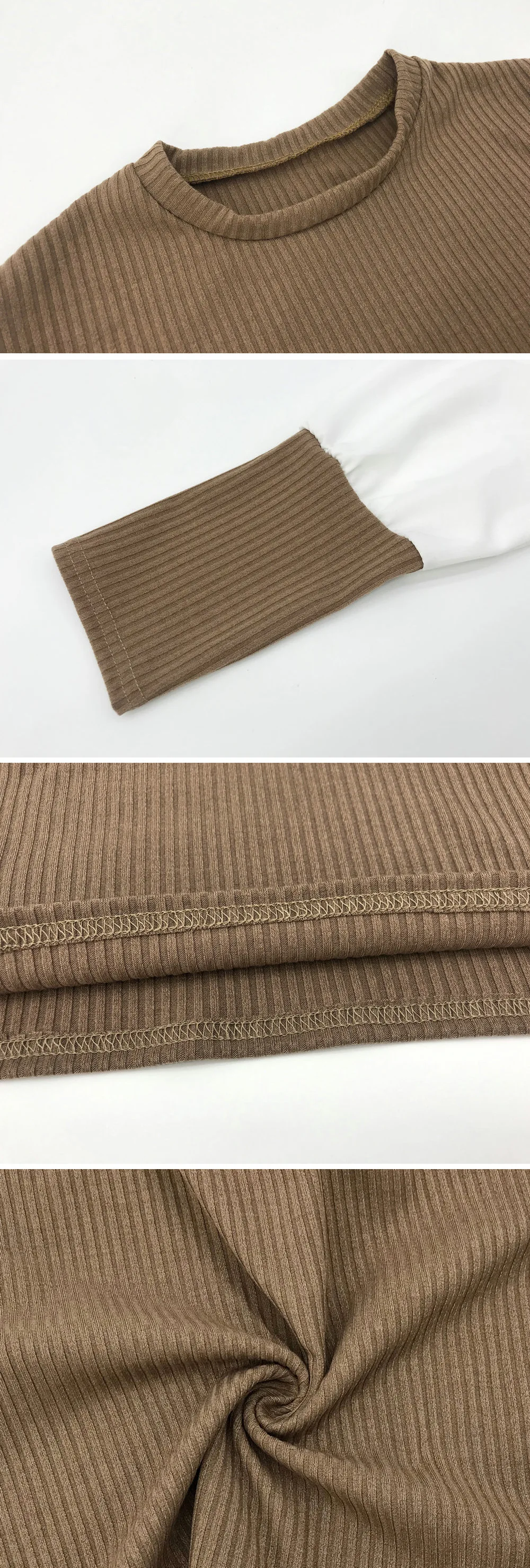 

Sexy O-Neck Puff Sleeve Patchwork Dress 2020 Spring Women Casual Bodycon Office Black Dresses Femme Vestidos