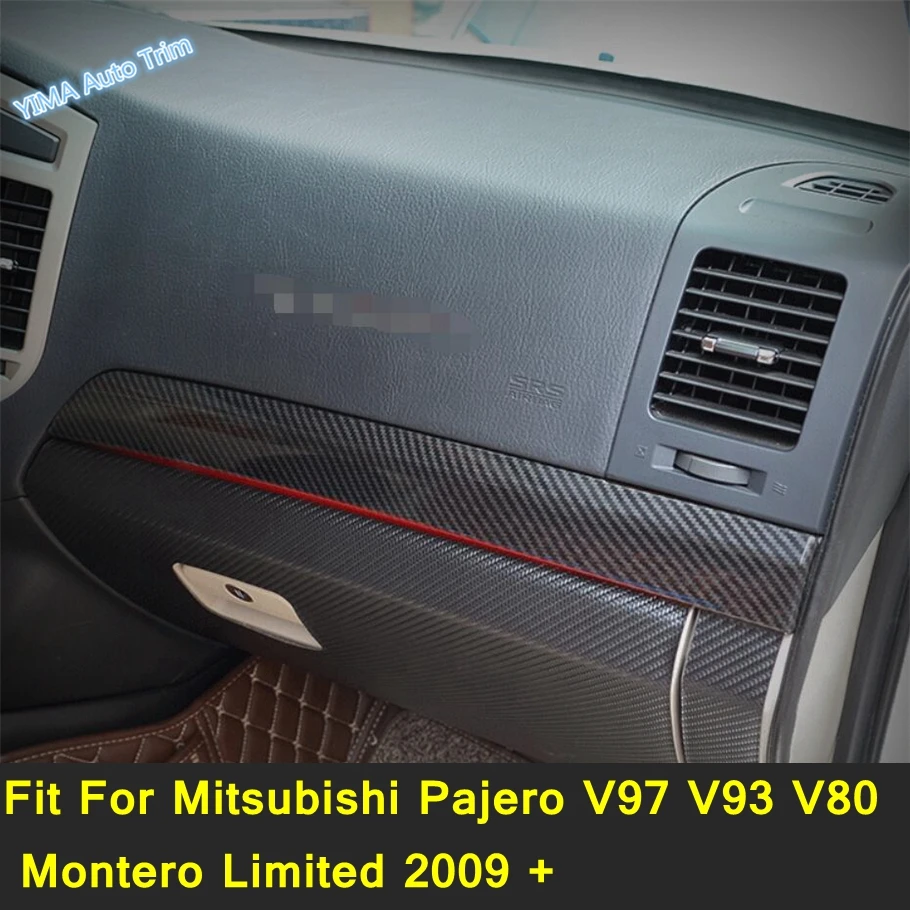 Lapetus Dashboard Instrument Panel Cover Trim Carbon Fiber Look For Mitsubishi Pajero V97 V93 V80 Montero Limited 2009 - 2021