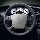 Чехол для руля автомобиля, черная искусственная кожа, для Nissan Teana 2003-2008, Teana, Renault, Samsung SM5